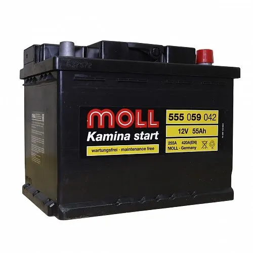 MOLL Kamina Start 55R 555 059 042 55Ач 420А, ОП, стандартные клеммы