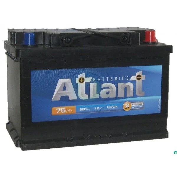 Atlant 75Ач 660А, ОП, стандартные клеммы