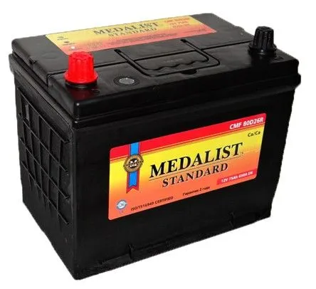 Medalist Standard 80D26R 75Ач 650А, ПП, стандартные клеммы