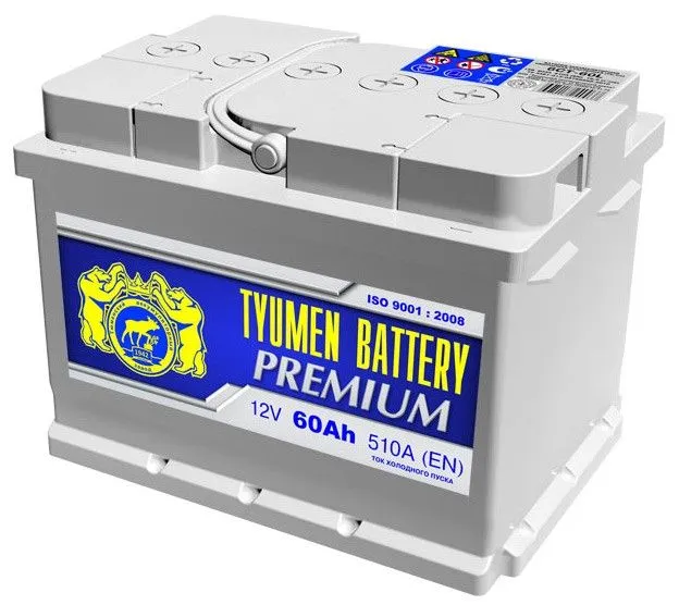 Tyumen (ТЮМЕНЬ) PREMIUM 60Ач 540А, ПП, стандартные клеммы