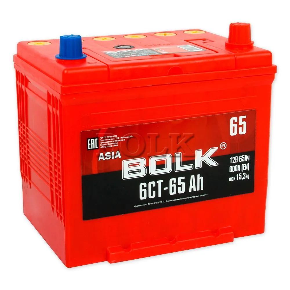 Bolk Asia 65Ач 600А, ОП, стандартные клеммы