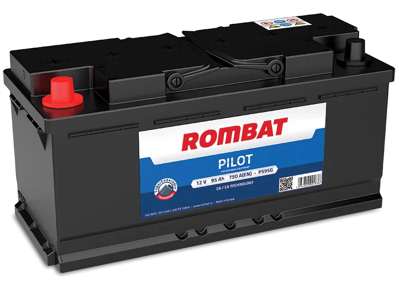 Rombat Pilot P595G 95Ач 750А, ПП, стандартные клеммы