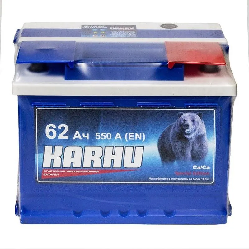 Karhu 62Ач 550А, ОП, стандартные клеммы