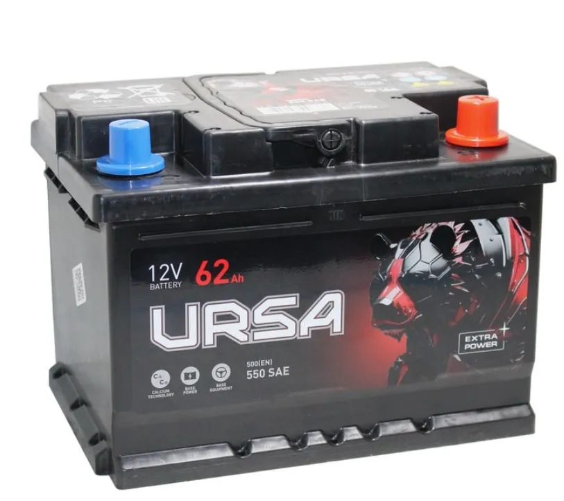URSA Extra Power 62Ач 550А, ОП, стандартные клеммы