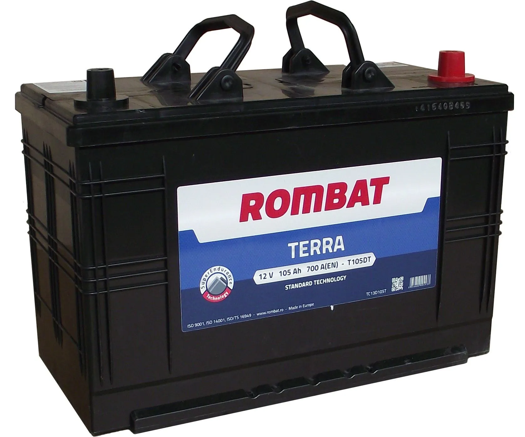Rombat Terra T105DT 105Ач 700А, ОП, стандартные клеммы