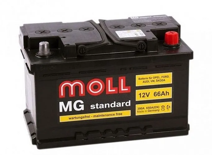 Moll MG Standard 12V-66Ah SR 66Ач 650А, ОП, стандартные клеммы