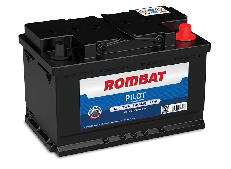 Rombat P375 L3 75Ah Pilot R+ 75Ач 700А, ОП, стандартные клеммы