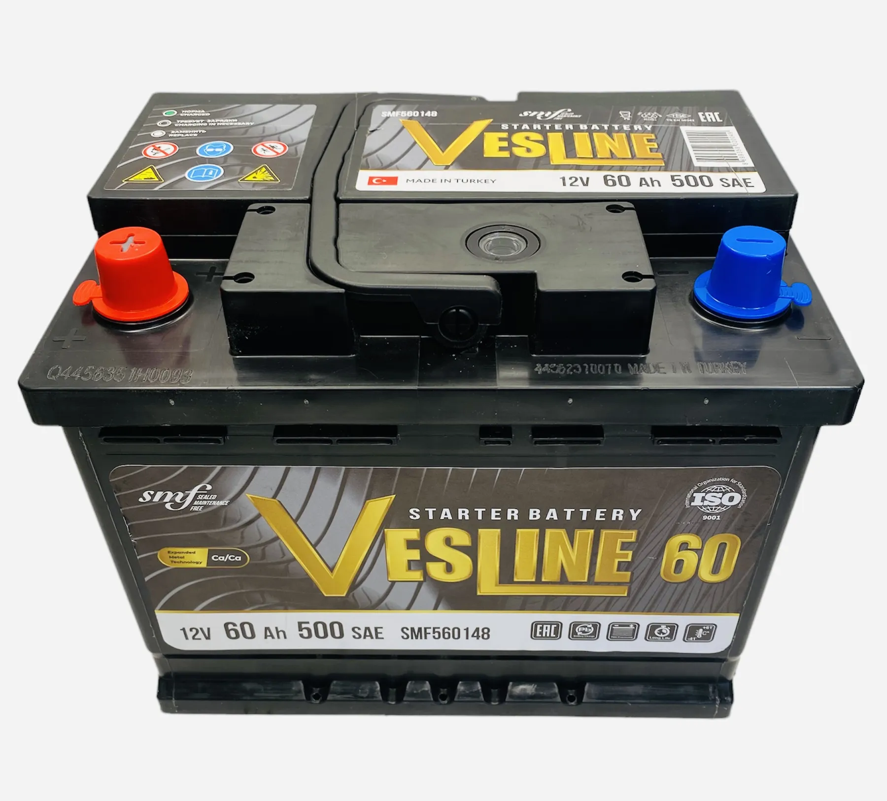 VESLINE 60Ач 480А, ПП, стандартные клеммы