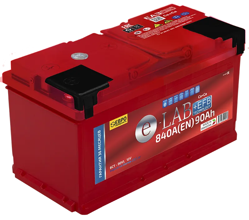 E-LAB EFB 90Ач 840А, ПП, стандартные клеммы