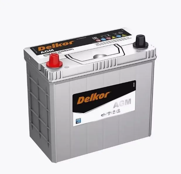 DELKOR AGM S46B24R 45Ач 370А, ПП, тонкие клеммы