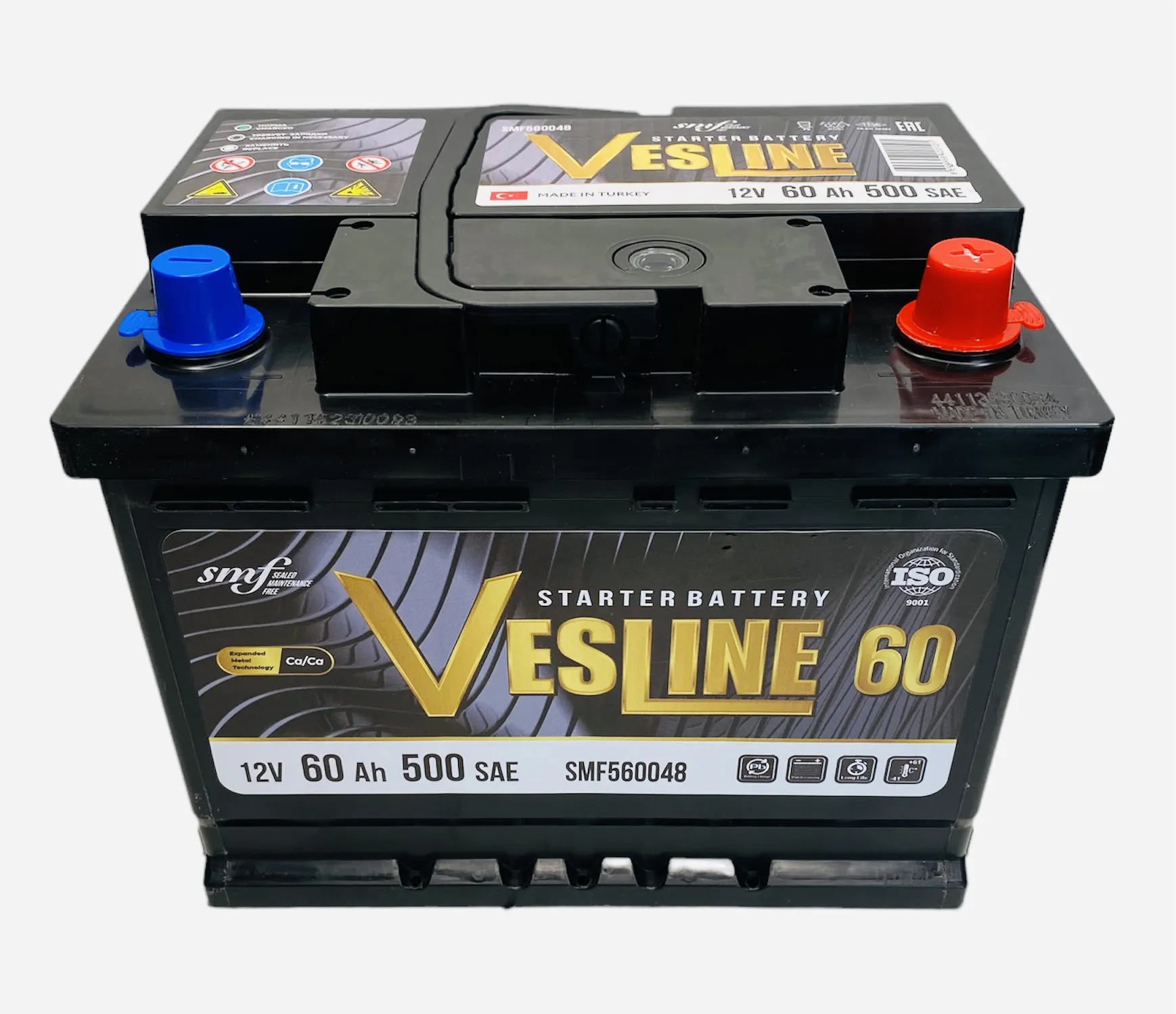 VESLINE 60Ач 480А, ОП, стандартные клеммы