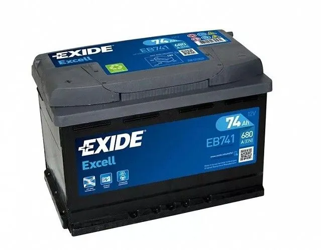 Exide EB740 74Ач 680А, ОП, стандартные клеммы