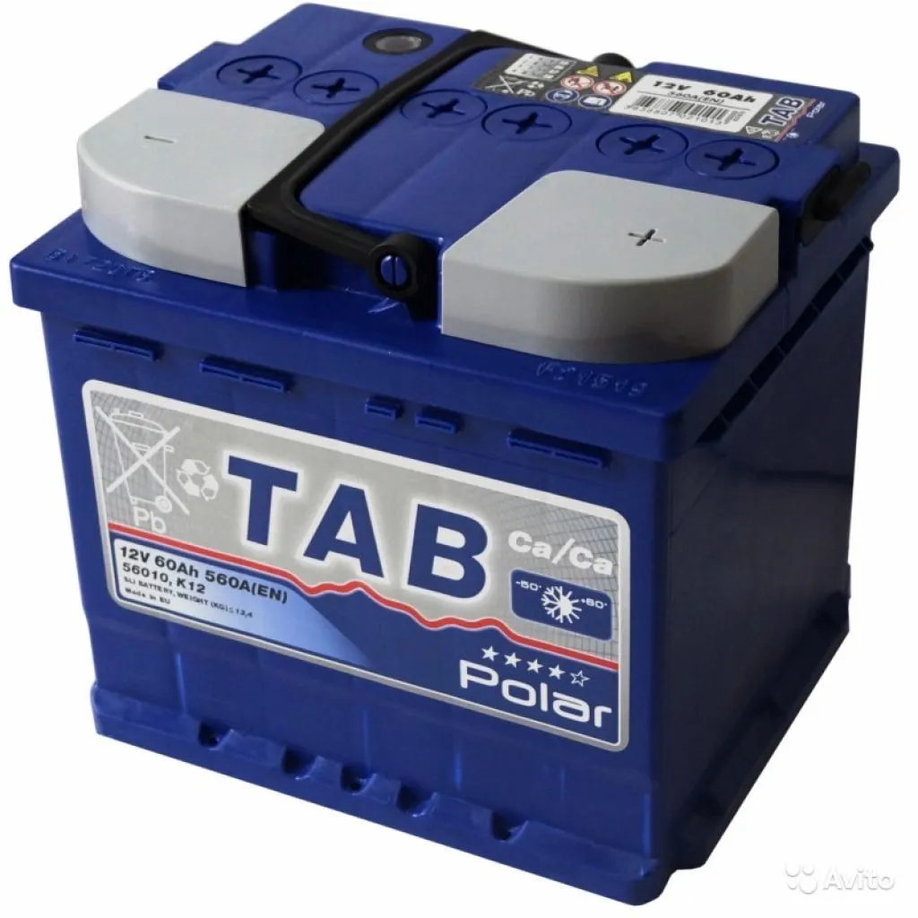 Tab Polar Blue 60Ач 550А 121260 56001 B, ОП, стандартные клеммы