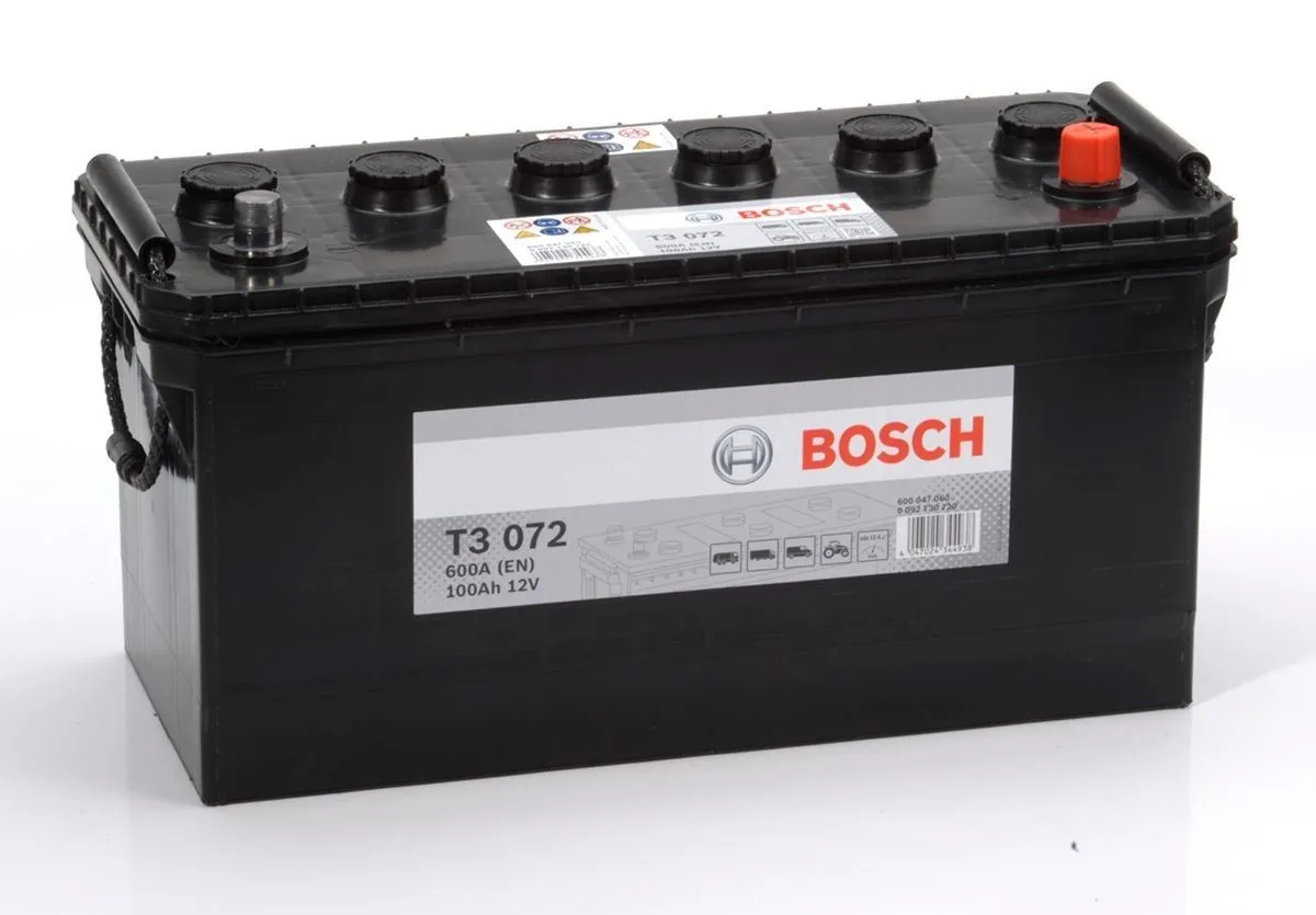 Bosch T3 072 100Ач 600А 0 092 T30 720, ОП, стандартные клеммы