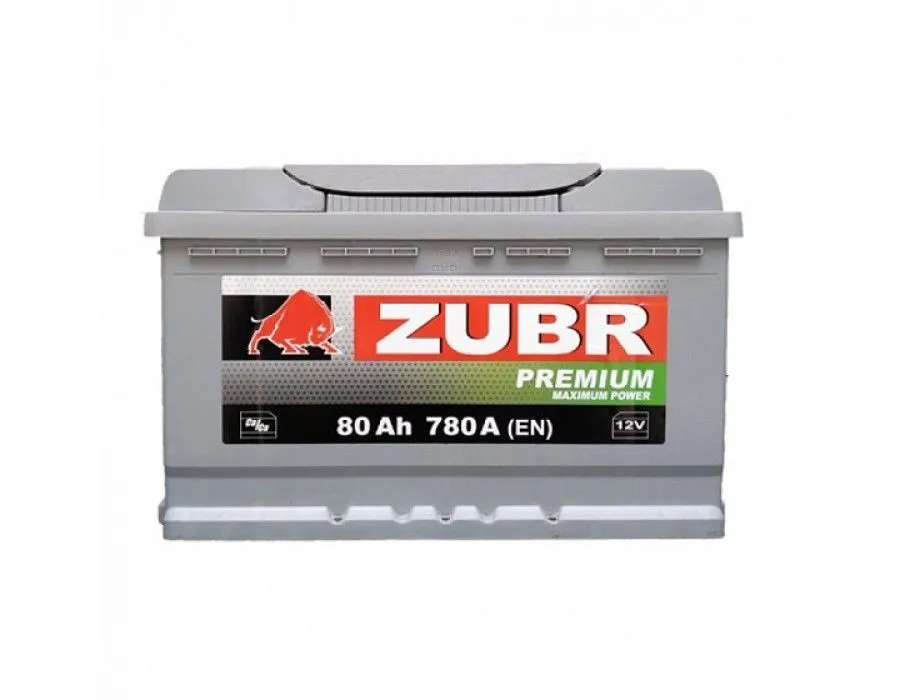 ZUBR Premium NPR 80Ач 780А, ПП, стандартные клеммы