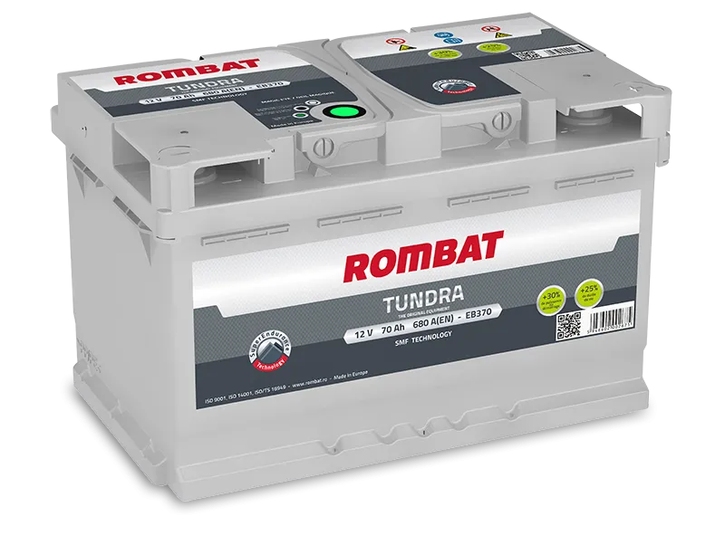 Rombat Tundra EB370 70Ач 680А, ОП, стандартные клеммы