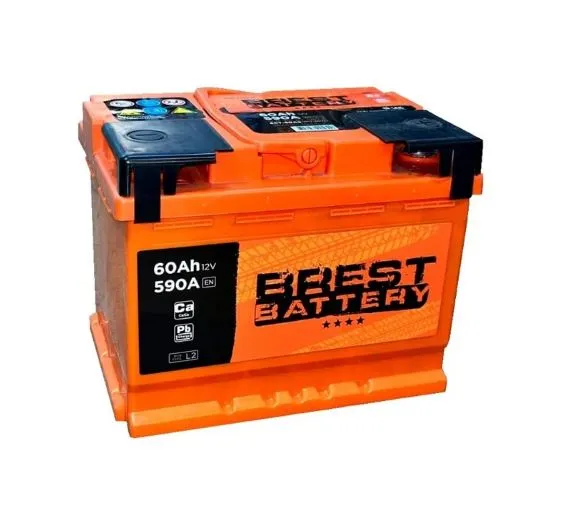 Brest Battery 60Ач 590А, ОП, стандартные клеммы
