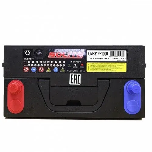 Solite 6Ct-120 31P-1000 12В 140Ач 1000А, универсальная полярность, стандартные клеммы