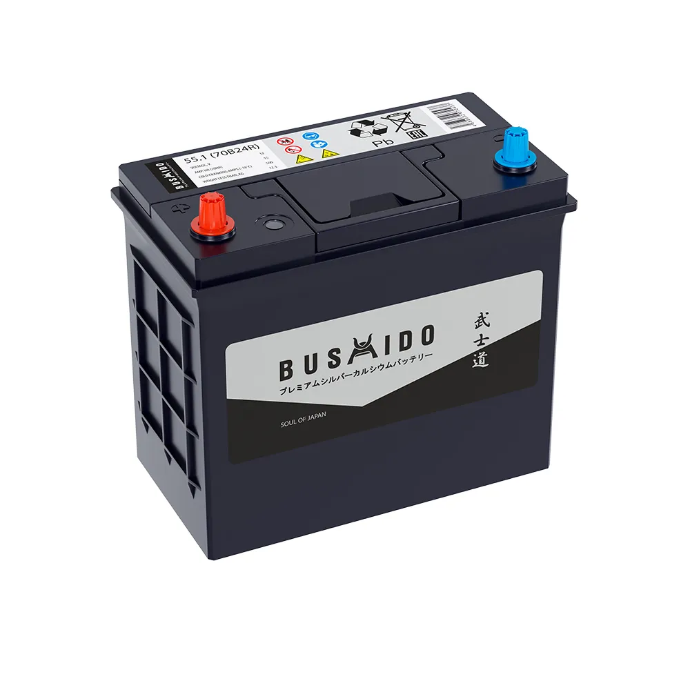 BUSHIDO SJ (70B24R) 55 Ач 500 А, ПП, тонкие клеммы