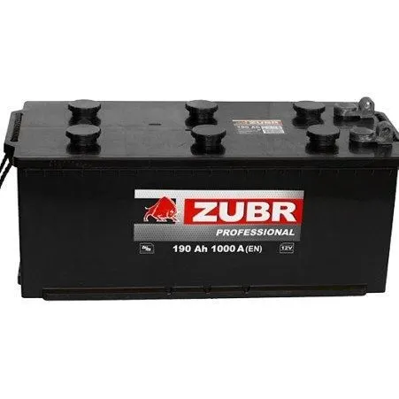 ZUBR Professional 190Ач 1150А болт, ПП, клеммы под болт