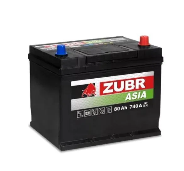 ZUBR Premium Asia 80Ач 740А, ОП, стандартные клеммы