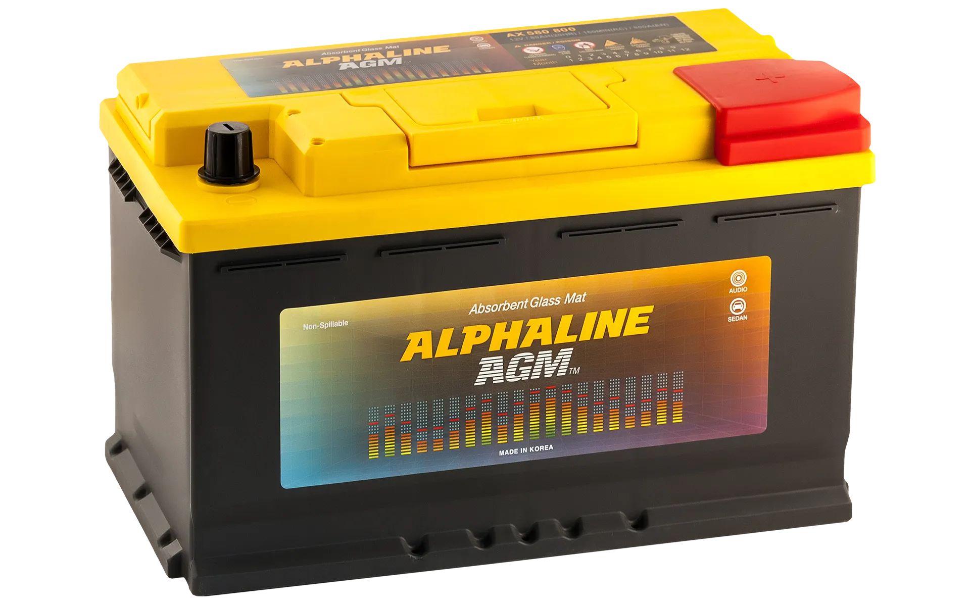 Alphaline AGM L4 (AX 580800) 80Ач 800А, ОП, стандартные клеммы