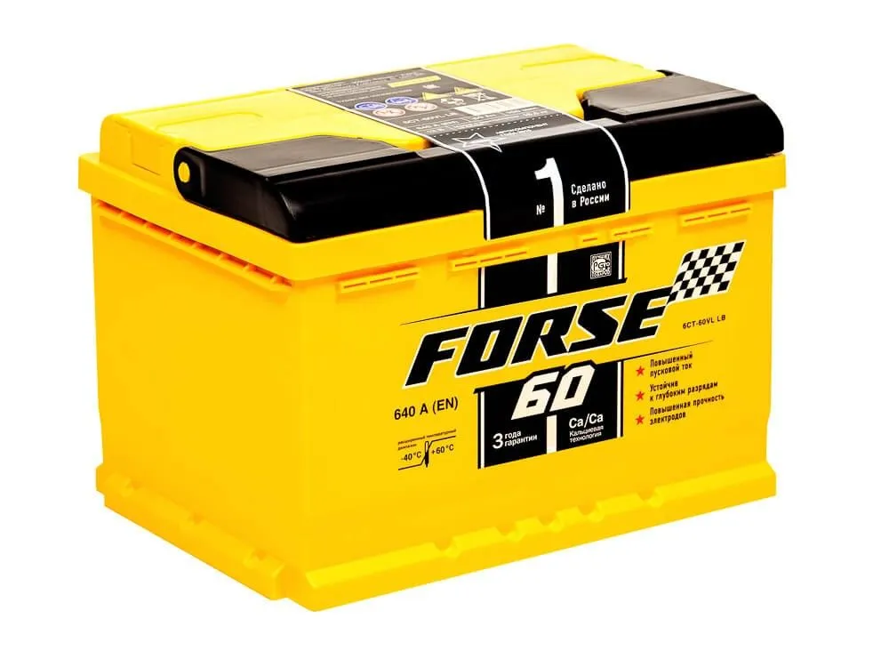 Forse 6CT-60 L+ 60Ач 600А, ОП, стандартные клеммы