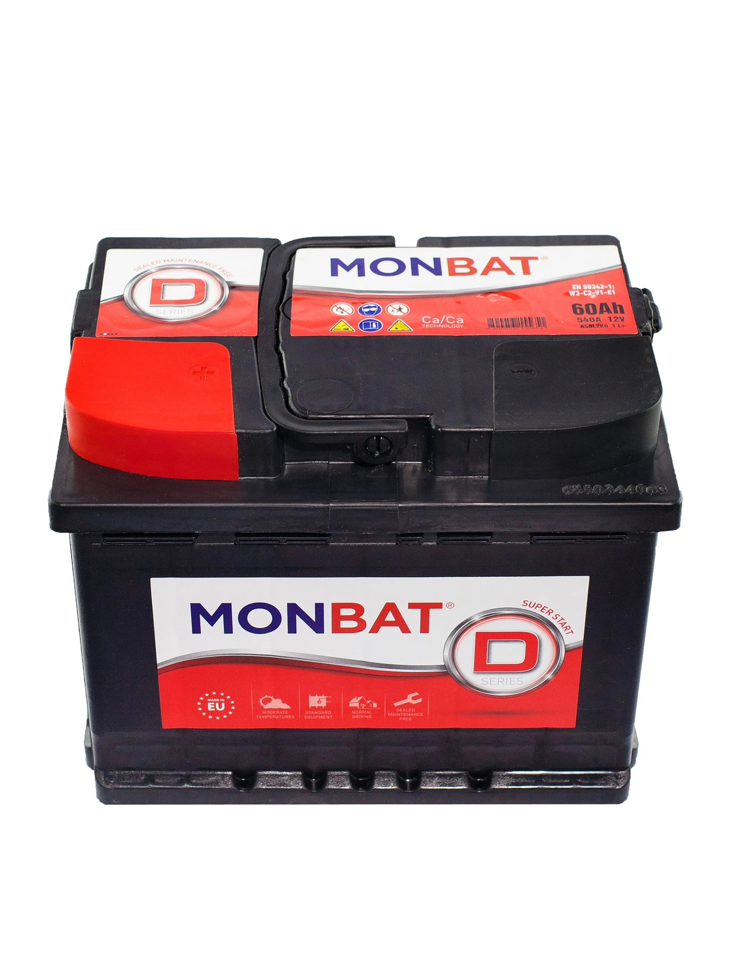 MONBAT D (KAMINA) 60Ач 540А, ПП, стандартные клеммы