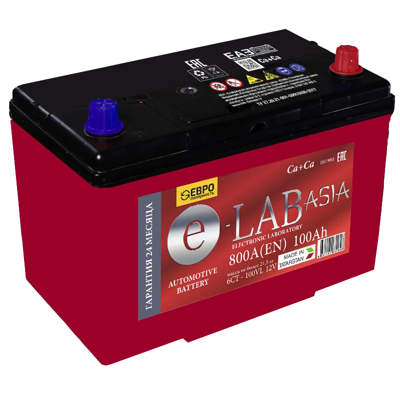 E-LAB Asia 115D31L 100Ач 800, ОП, стандартные клеммы