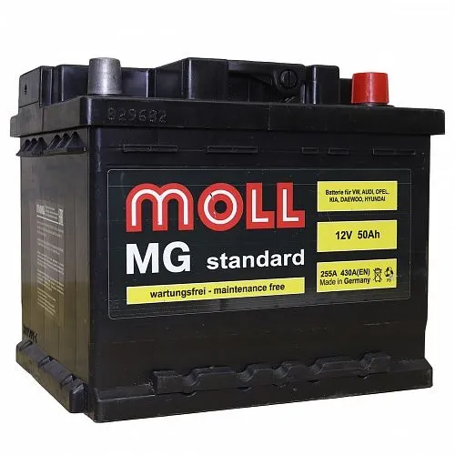 Moll MG Standart 12V-50Ah R 50Ач 430А, ОП, стандартные клеммы