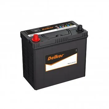 Delkor 60B24R 45Ач 430А, ПП, тонкие клеммы