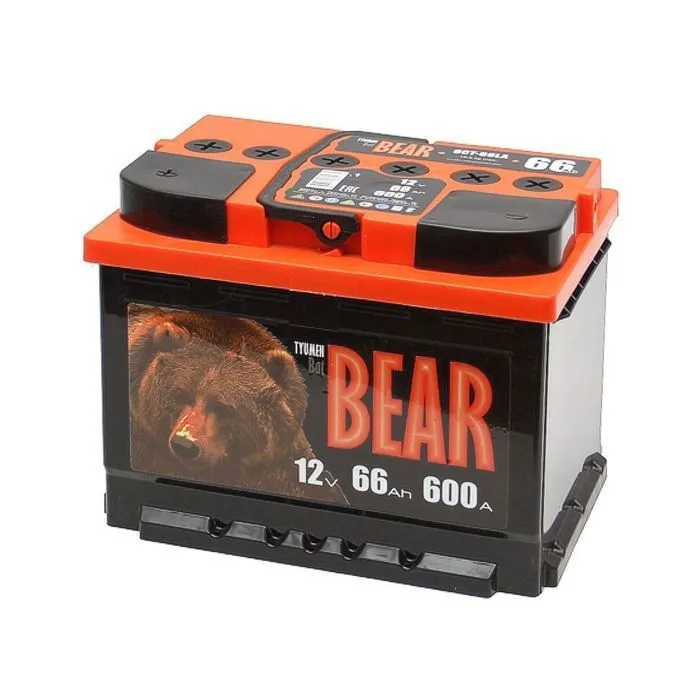 Tyumen-Batbear 66Ач 600А, ПП, стандартные клеммы