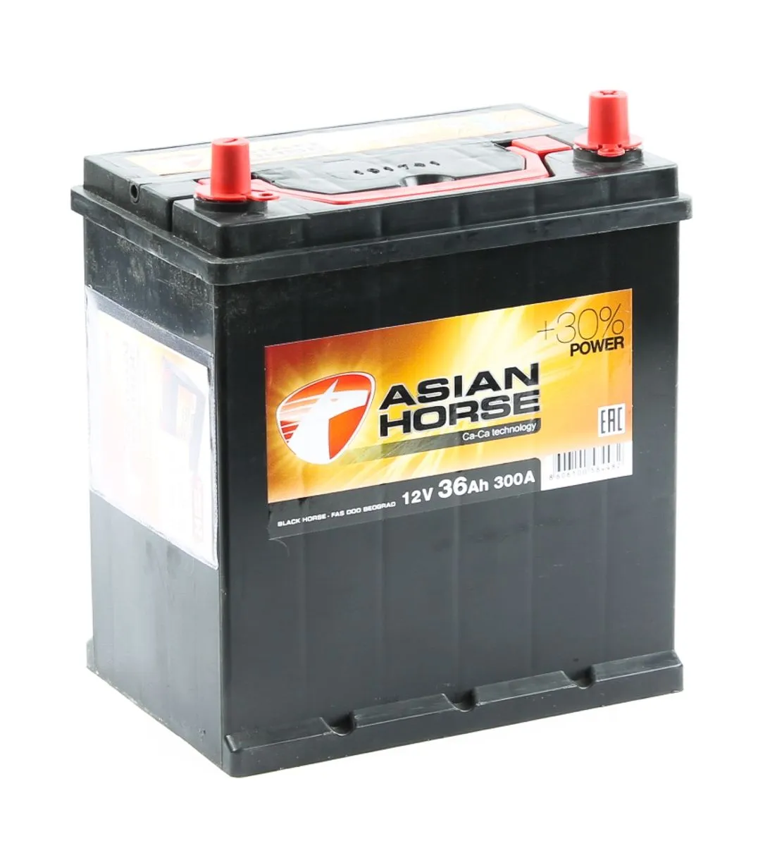Asian Horse 6СТ-36.0 тонк.кл. 36Ач 300А, ОП, тонкие клеммы