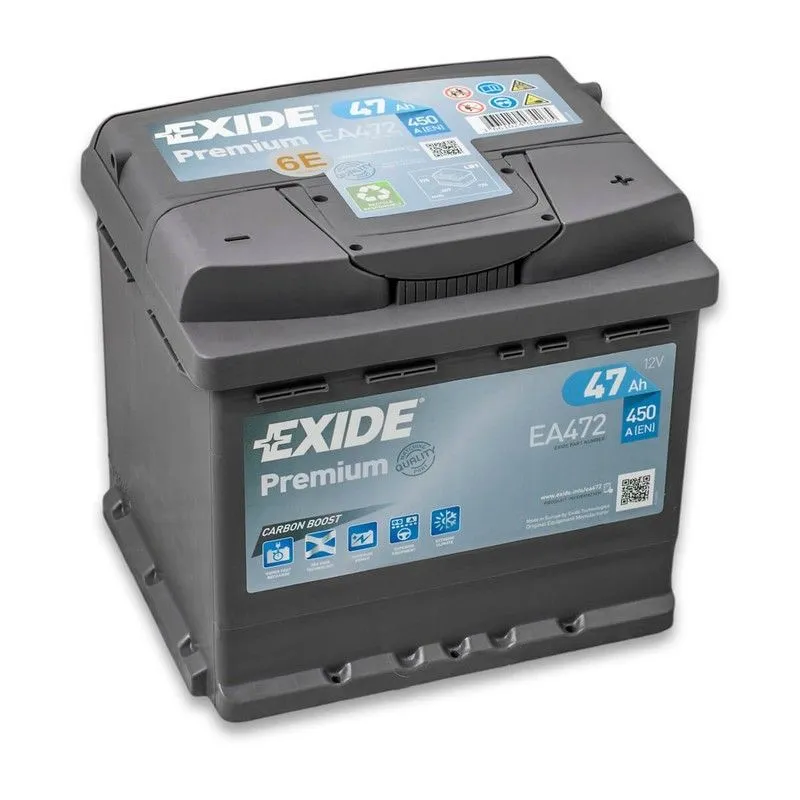 Exide EA472 47Ач 450А, ОП, стандартные клеммы