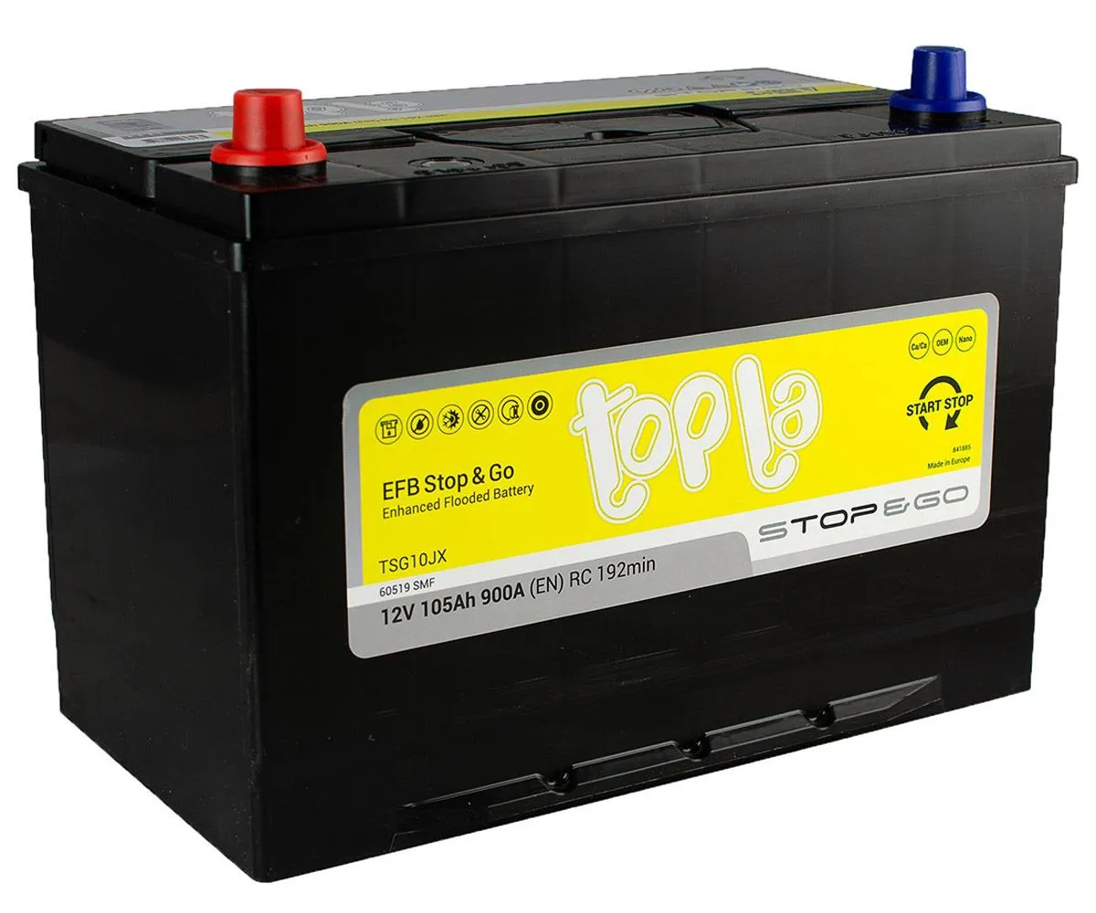 Topla EFB Stop&Go Start-Stop (112105 60519) 105Ач 900А, ПП, стандартные клеммы