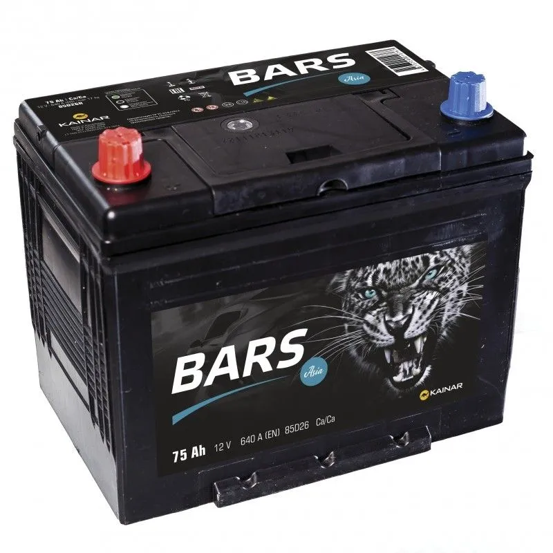 Bars Asia 85D26R 75Ач 640А, ПП, стандартные клеммы