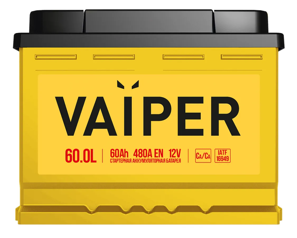 Vaiper 60Ач 480A, ОП, стандартные клеммы