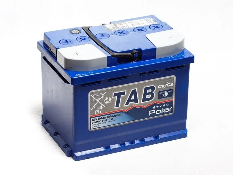Tab Polar Blue 60Ач 600А 121160 56013 B, ПП, стандартные клеммы