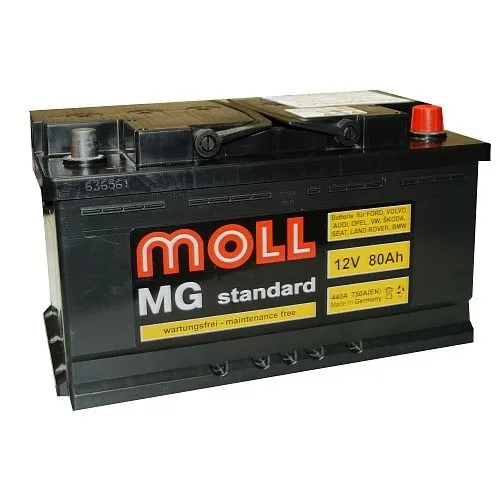 Moll MG Standard 12V-80Ah R 80Ач 750А, ОП, стандартные клеммы