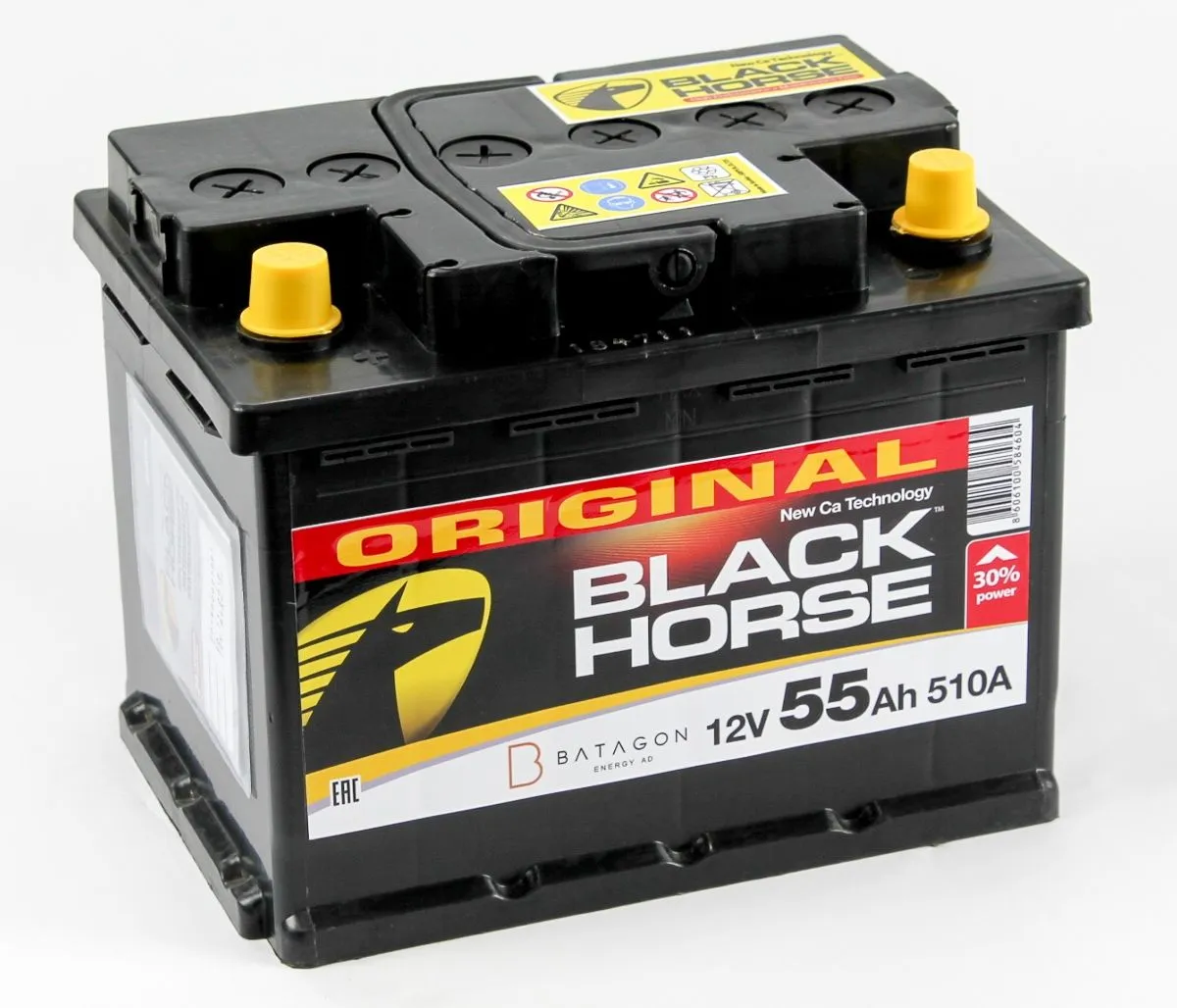 Black Horse 6СТ-55.1 55Ач 510А, ПП, стандартные клеммы