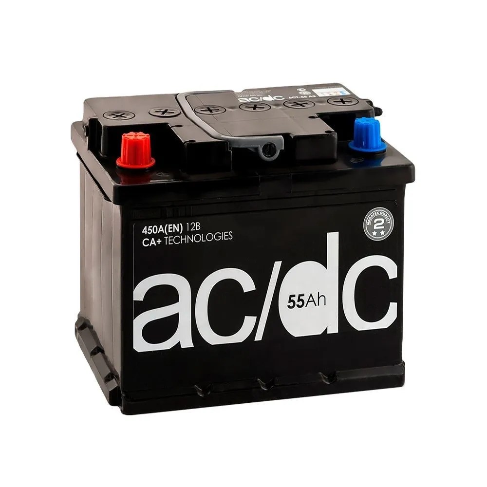 AC/DC 6ст-55 55Ач 450А, ПП, стандартные клеммы