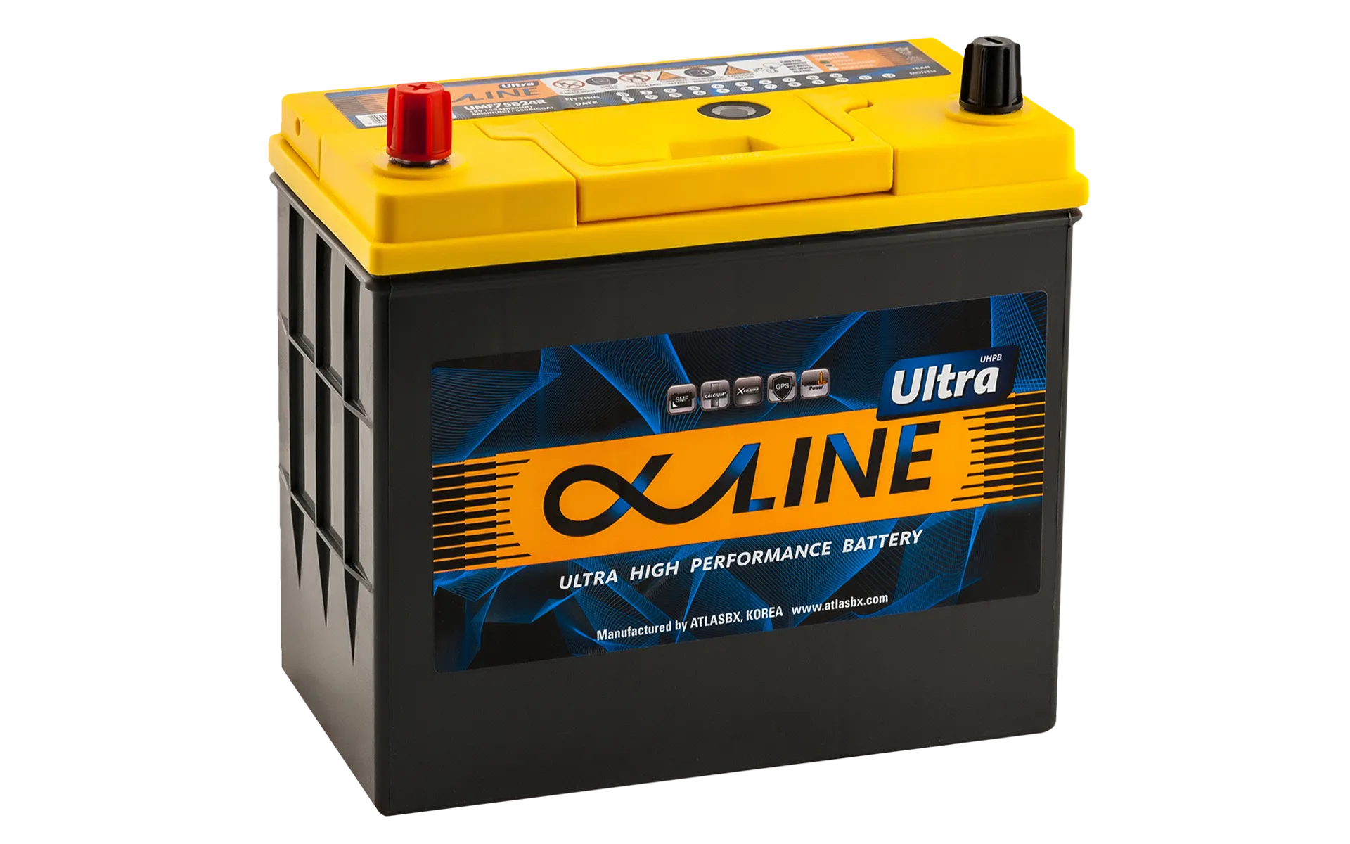 Alphaline Ultra 59 (75B24R) 59АЧ 550А, ПП, тонкие клеммы
