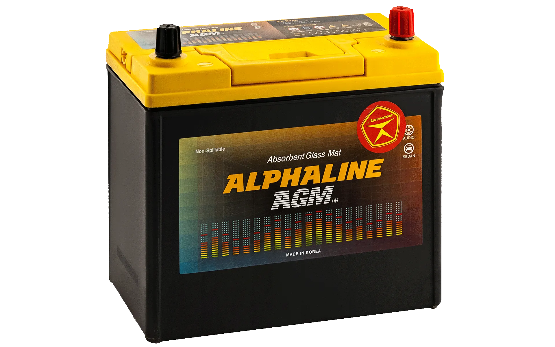 Alphaline AGM AX B24L 50Ач 500А, ОП, тонкие клеммы