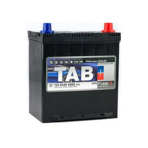 Tab Polar Asia 45Ач 400А 246145 54520 SMF, ОП, тонкие клеммы