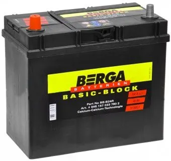 Berga BB-B24R 45Ач 330А 545 157 033, ПП, тонкие клеммы