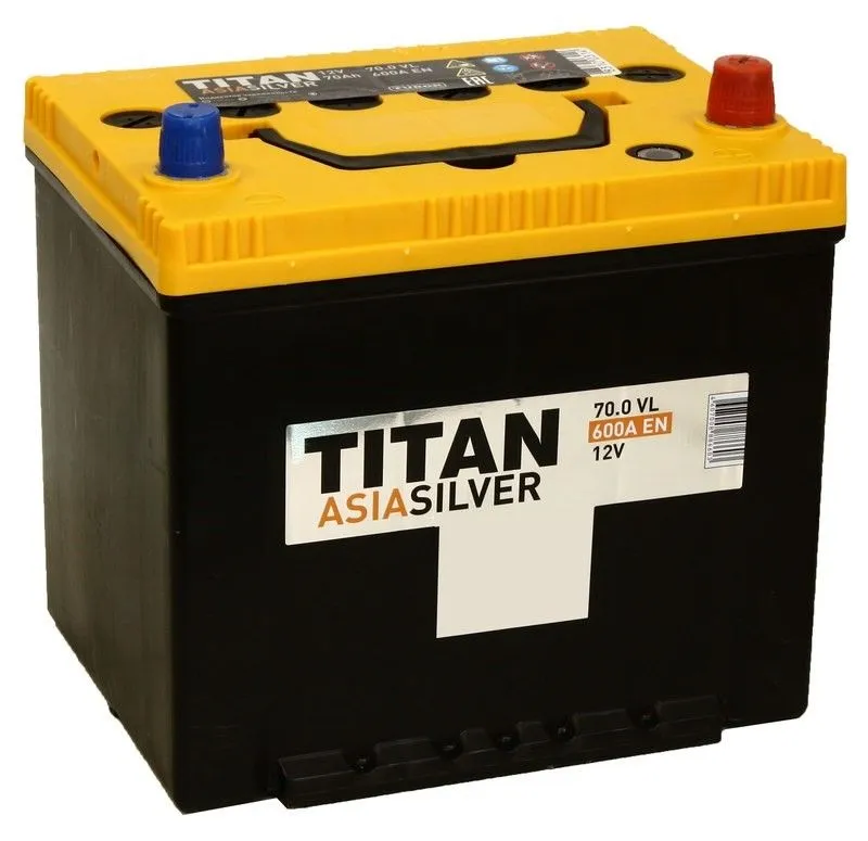 TITAN Asia 70R+ 70Ач 600А, ОП, стандартные клеммы