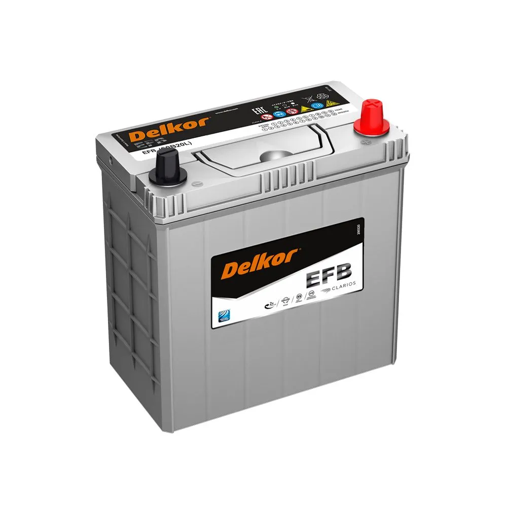 Delkor EFB 60B20L 40Ач 400А, ОП, тонкие клеммы