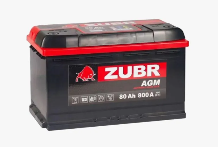 Zubr AGM 80Ач 800А, ОП, стандартные клеммы