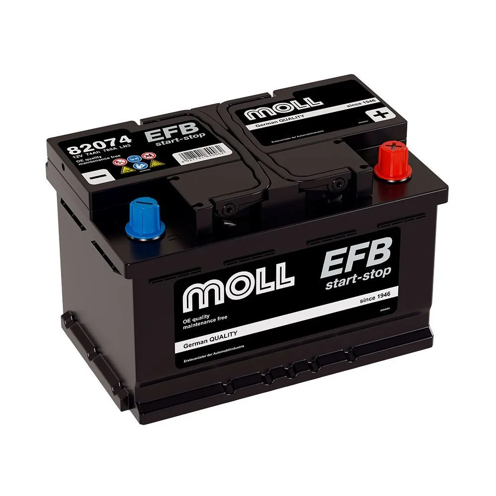 MOLL EFB 74Ач 780А (82074), ОП, стандартные клеммы
