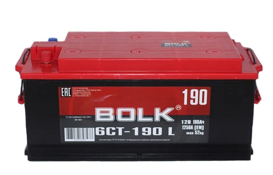 Bolk 190Ач 1200А, ОП, стандартные клеммы